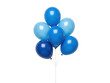 © Rasel - Bundle of shiny blue balloons floating isolated on white background