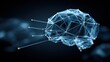 © Goward - A blue digital brain featuring glowing connections symbolizes the capabilities of  in data analysis and machine learning