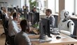 © PIYAL - Robot and people working in modern office with computers, concept of future workplace