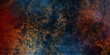 © Karishma - A dark, rustic texture with a mix of copper and bronze tones, featuring grunge and old weathered patterns with a distressed art: A blend of warm oranges and cool teal hues create a drama.