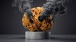© Grafigator - Natural sea sponge emitting dark smoke conceptual environmental art