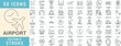 © Deri R Cindy - Airport line icon collection. Editable stroke. Vector illustration.