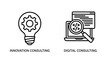 © Raisul54 - Innovation Consulting and Digital Transformation Icons for Creative Strategy and Modern IT Solutions