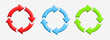 © trendystore  - 3d circular refresh arrows set. Reload Icon isolated on transparent background for system update and cloud sync