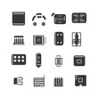 © NikahGeh - Set of 16 Black and White Icons Representing Different Types of Cards