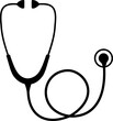 © Muhammad - Stethoscope icon medical and healthcare symbols with heart shaped stethoscope designs in solid and outline style vector isolated on transparent background
