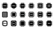 © John - Collection of Various Microchip Types Displayed in Grid Format on White Background from Direct Viewpoint