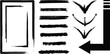 © Digital Resource - Black and white brush stroke design elements with arrow