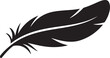 © Masud - Feather sign or a symbol. Isolated abstract icon on white background. Vector illustration