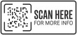 © Melissa J. Abrams - Scan here for more info black frame set with QR code and barcode for printable sticker template including digital payment label vector illustration for retail.