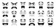 © Ayat 03 - Cartoon face expressions flat vector, hand drawn emotional faces showing happiness, sadness, anger, surprise, and humor, bold comic style illustration