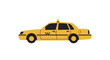 © Welang - Yellow taxi car vector illustration, clean design, isolated on white background
