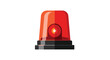 © Aurnima - Modern red alarm light with a sleek dome and tiered base on a white background.