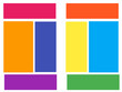 © Hani chusna - Colorful rectangular boxes. Vector illustration of randomly shaped square boxes.