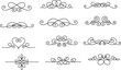 © Rina - Collection of 10 elegant black and white ornamental design elements