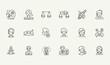 © AYSHA - Premium Mental Harmony  Emotional Balance Icon Pack - 18 Minimalist Line Art Graphics for Mindfulness, Self-Awareness  Spiritual Wellness UI Assets
