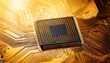 © Cristina - microchip on golden surface