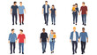 © MS - Diverse array of walking couples, including various family structures, heterosexual and same-sex partnerships, celebrating modern relationships and inclusivity.