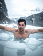 © Vitali - Athlete immersed in an ice bath, focused on recovery and muscle regeneration after intense training.