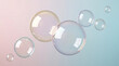 © InoStudiox - Bulles translucides flottant dans un espace minimaliste