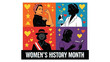 © Mehboob - Celebrating diverse women and their achievements in a vibrant collage for Women's History Month.