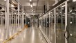 © Zita Khasanova - Modern data center interior with rows of server racks and cooling systems. High-tech cloud computing infrastructure room. Large enterprise network hardware, digital database storage warehouse.