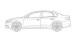© Mohiuddin123 - Sleek Car Outline: A modern car outline, illustrating the smooth lines and design of a sedan vehicle.