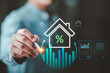 © chaylek - Real estate consultants review home loan percentages ,property growth charts , highlighting mortgage evaluation, housing price trends, portfolio management, and financial performance analysis.