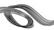 © Pavel - Cyber futuristic chrome metal spine background 3D rendering. Silver serpent spine neo tribal abstract 3D element isolated