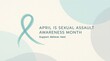 © S-DESIGN - A graphic advocating for sexual assault awareness in April, symbolized by a teal ribbon