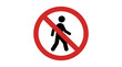 © Alf - A no entry traffic sign indicating that pedestrian access is prohibited in a specific area