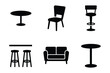 © Md - Vector Set of Black and White Furniture Icons