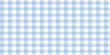 © ayaat - A seamless blue gingham and white checkered fabric pattern with a classic plaid textile texture, perfect for a picnic tablecloth or cotton material backdrop design