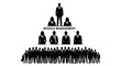 © akun - Corporate Hierarchy Structure with Middle Management Team.