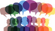 © Jaroslav Machacek - Colorful Speech Bubbles Silhouettes Communication Art