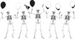 © maruf - Set of 5 skeleton icons vector