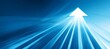 © Hero Design - Blue arrow growth up or upward on fast speed to target goal. Generative AI technology.