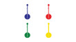 © Shahin Studio - Colorful abstract thermometer-like designs with star and circular elements