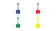 © Shahin Studio - Colorful abstract geometric shapes with directional arrows above them
