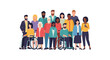 © Lutfi - Diverse & Inclusive Community: Multi-Ethnic Group of Men, Women, Seniors, and Individuals with Disabilities - Vector Illustration