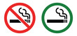 © Ayat 03 - Stop do not smoke sign, smoke-free zone, including electronic cigarettes, forbidden cigarette tobacco area, no smoking vector illustration.