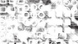 © miloje - Glitch distorted grungy isolated layers . Design element for brochure, social media, posters, flyers. Overlay texture.Textured banner with Distress effect .Vector halftone dots . Screen print texture