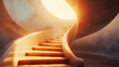 © Nayab Chand - A spiral staircase rising into a bright light, symbolizing hope, progress, personal growth, and the journey toward enlightenment or new opportunities.
