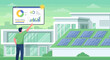 © sukur - Man interacting with solar energy data dashboard.
