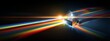 © Ilmi - Stunning Glass Prism with Light Rays Scattering into a Rainbow of Colors against a Dark Background