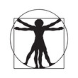 © Safi - Vitruvian Man silhouette  high quality vector on white back ground