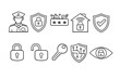 © Alan - Visual representation of security concepts with icons of police locks