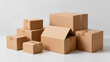 © Darryl - Various cardboard boxes stacked and arranged, shipping and storage concept