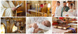 © New Africa - Baptism. Collage with moments of Christian sacrament