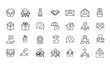 © Mahmudul - Love, Charity and Community Care Line Icon Set
